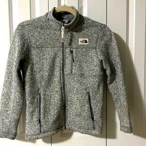 Kids Heather Gray North Face Fleece Jacket in excellent condition.